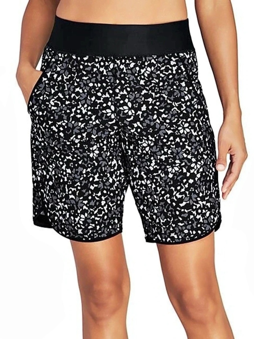 Lands' End Printed Athletic Shorts Size 10 NW